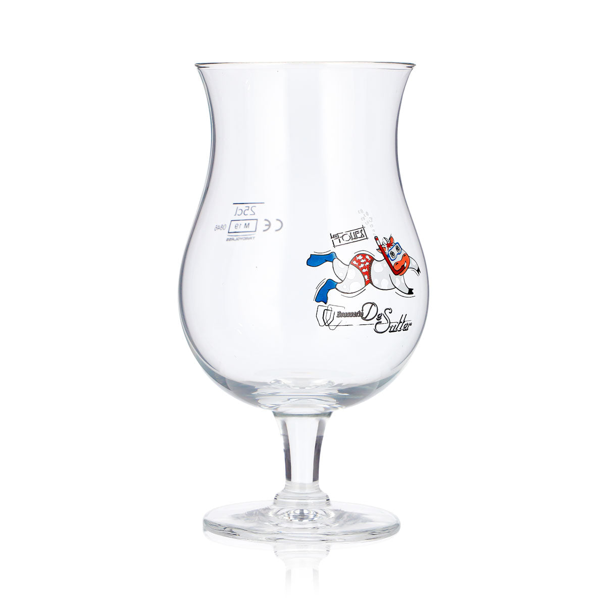 6x Brasserie De Sutter Bier Glas 0,25l Craft Beer Glas schwimmende Kuh (6er Set) – Ansicht 4