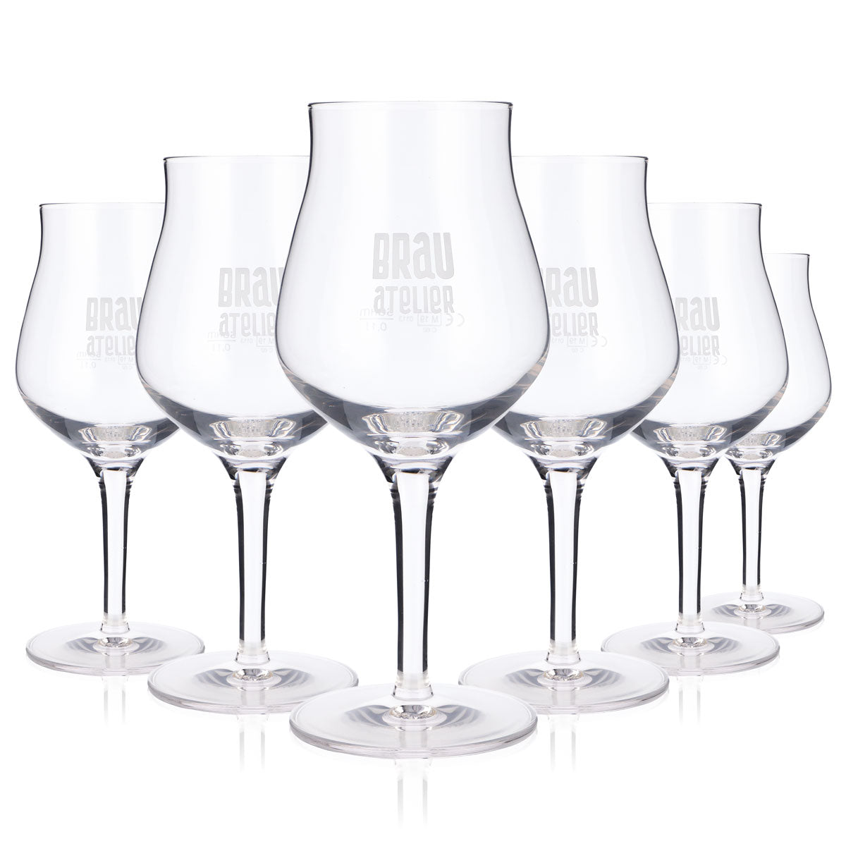 6x Brauatelier Bier Glas 0,42l Biergläser Pokalgläser Stielgläser Sensorik – Ansicht 5