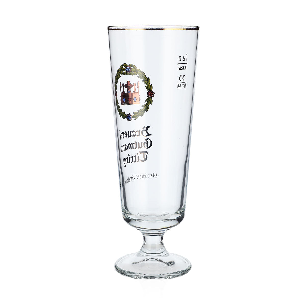 6x Brauerei Gutmann Titting Bier Glas 0,5l Bierpokal Krone Brauerstutzen – Ansicht 4