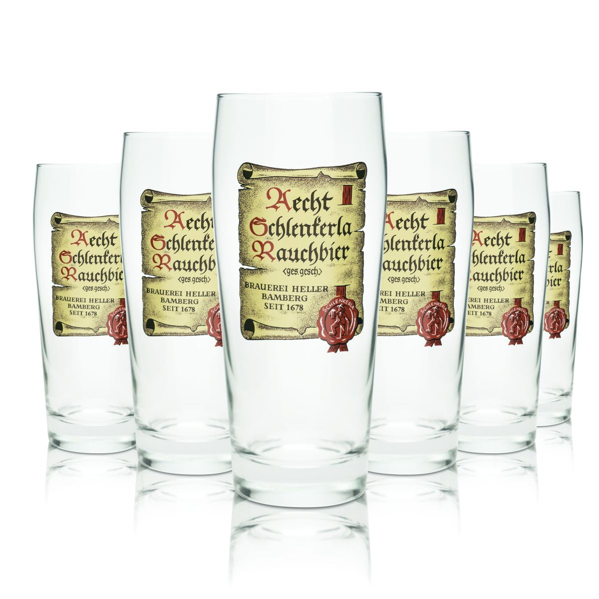 6x Brauerei Heller Bierglas 0,5l Pokalgläser Willi Becher Gläser Set Bayern