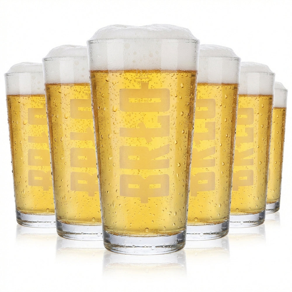 6x Brewhouse Bier Glas Gläser Biergläser Becher 0,5l Saniniertes Logo BRLO