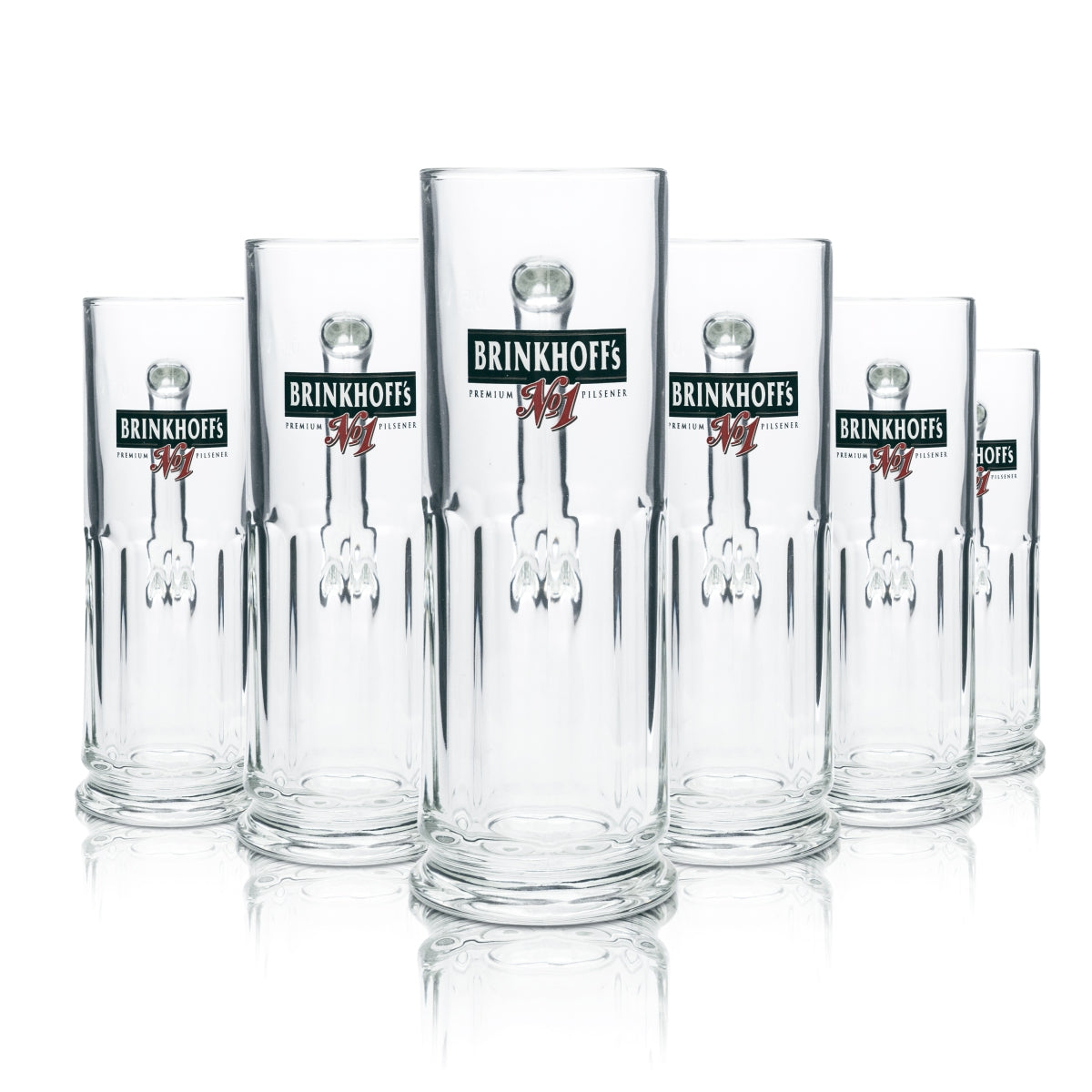 6x Brinkhoffs Bier Glas 0,5l Krug Humpen Seidel Gläser Gastro Brauerei Pils Bar