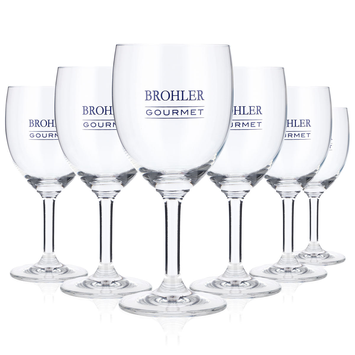 6x Brohler Wasser Glas 0,22l Wassergläser Saftgläser Pokalgläser