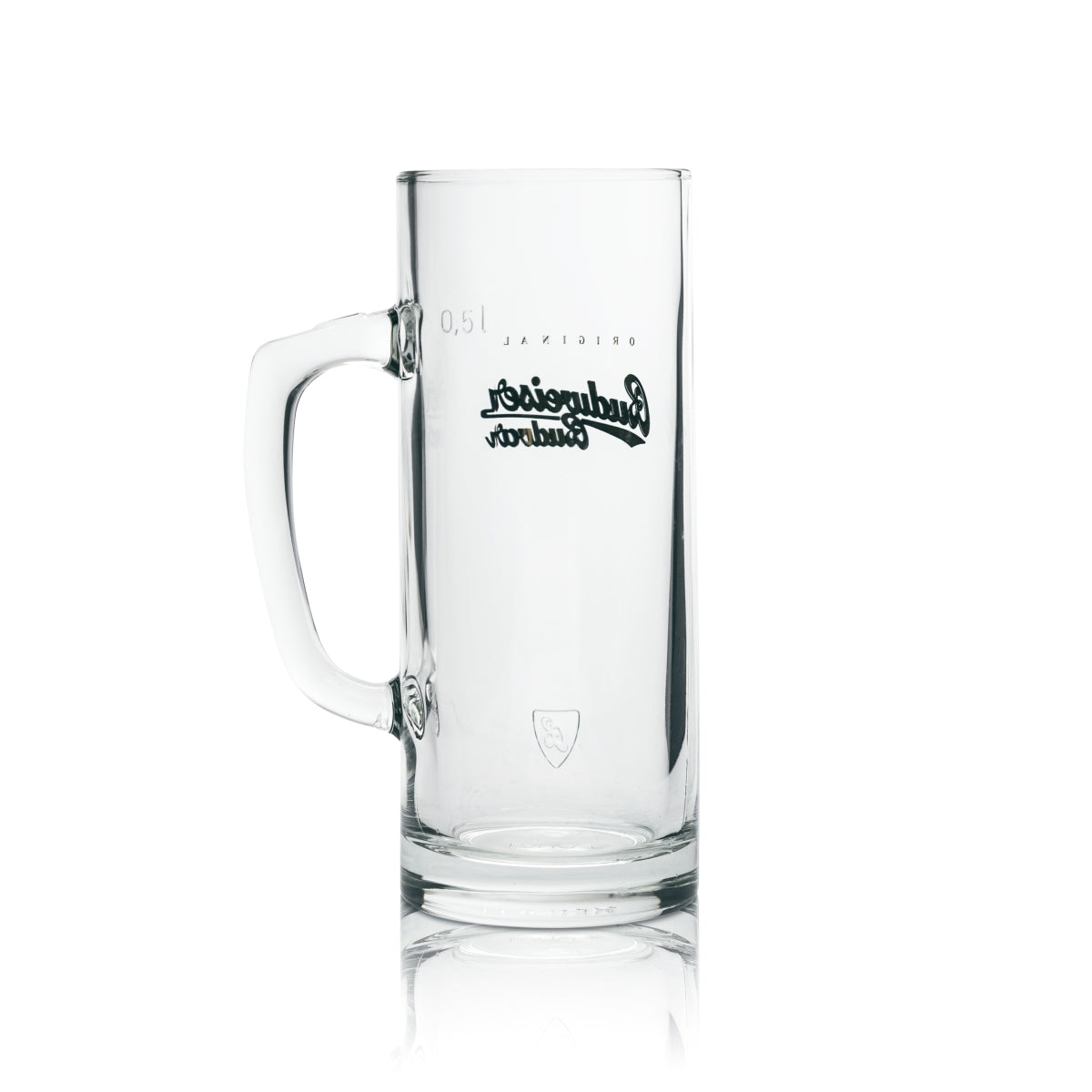6x Budweiser Bier Glas Krug 0,5l sahm Goldlogo – Ansicht 3