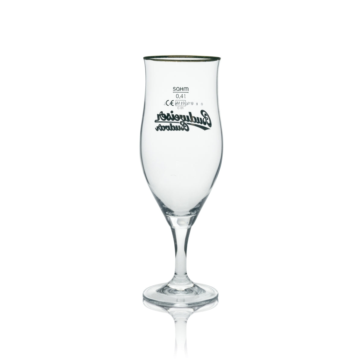 6x Budweiser Bier Glas Original Budweiser Budvar 0,4l Sahm – Ansicht 3