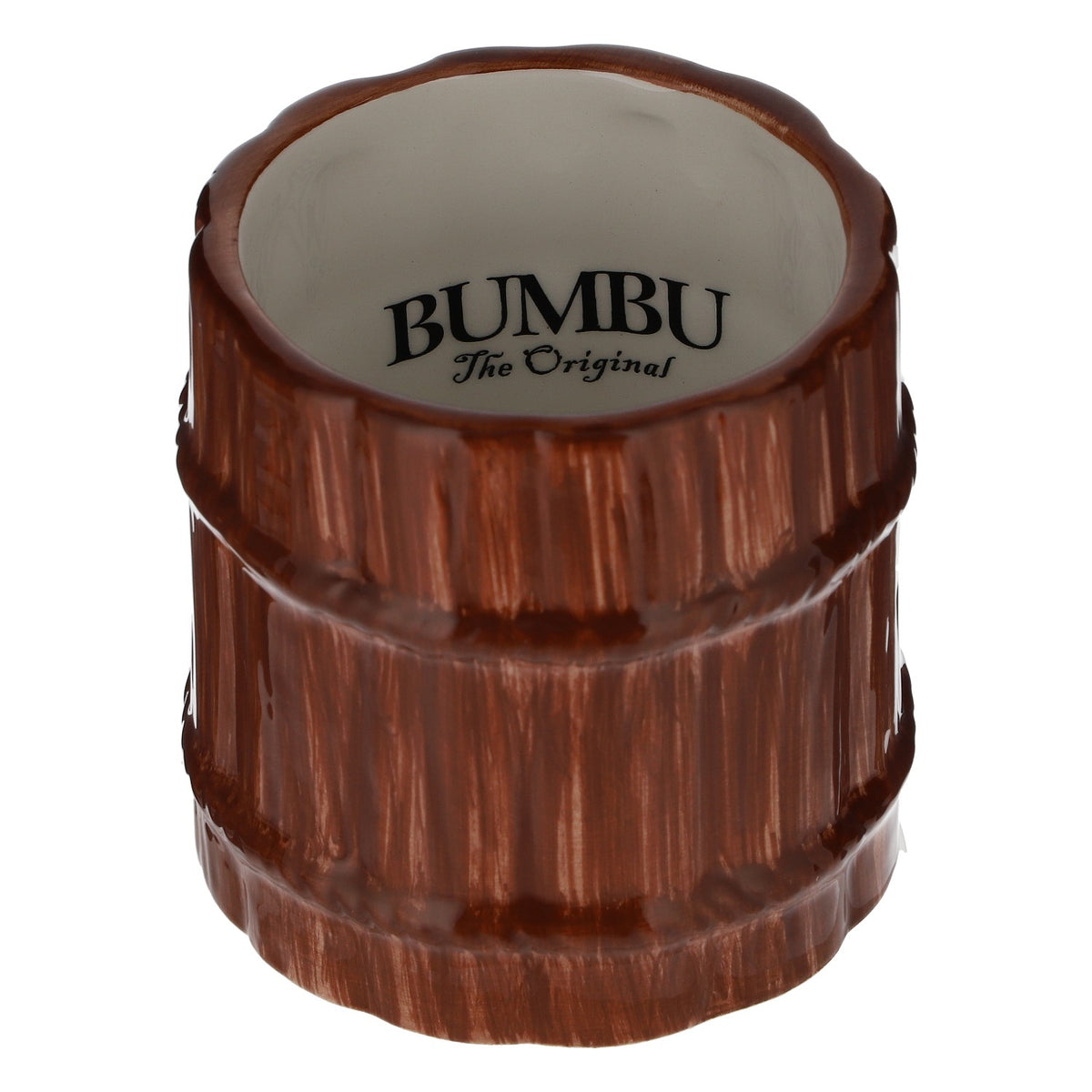 6x Bumbu Rum Glas 0,34l Becher Keramikbecher, Rum-Barrel, Zuckerrohr-Optik – Ansicht 4