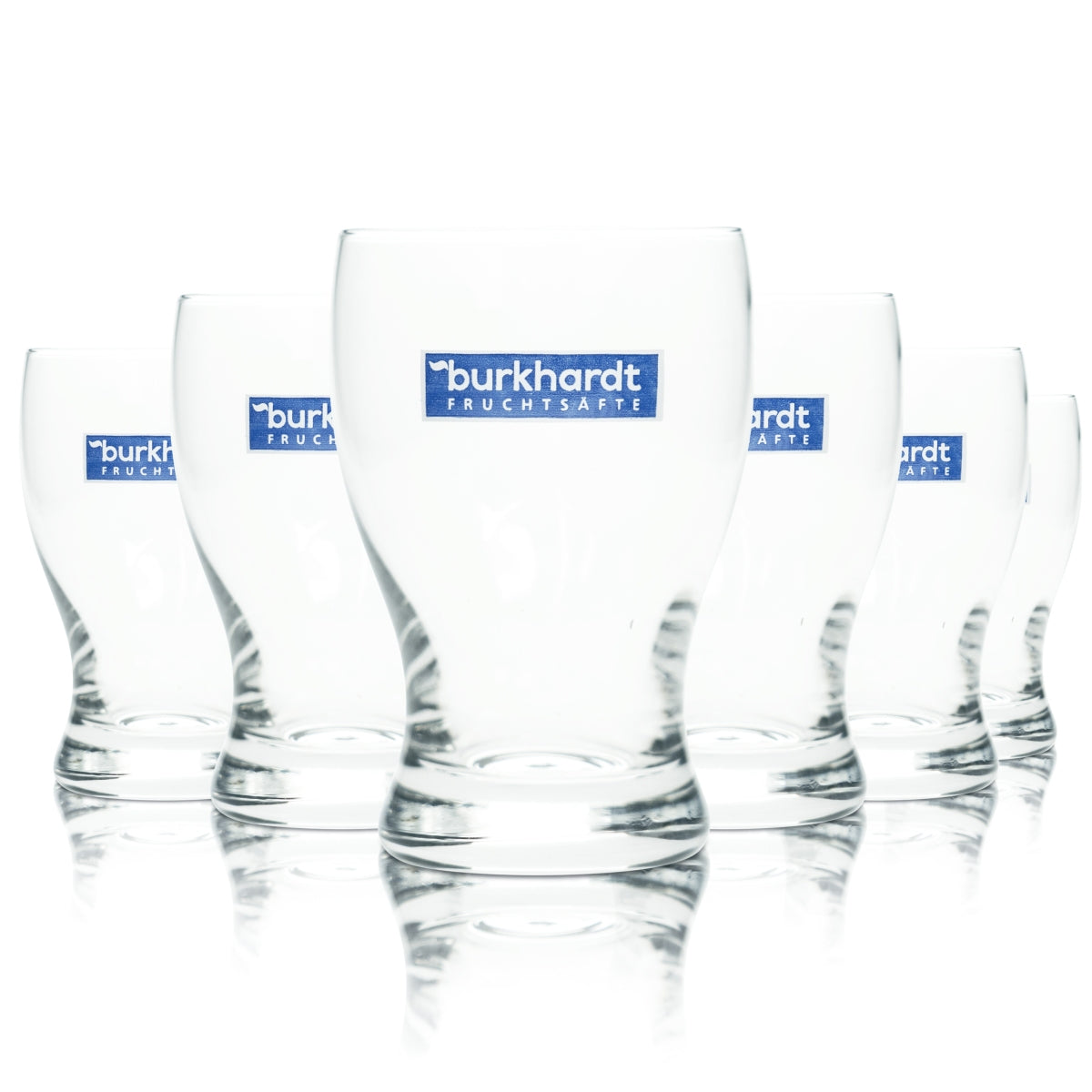 6x Burkhardt Saft Glas 0,1l Becher Probier Tasting Gläser Frucht Alb Schorle