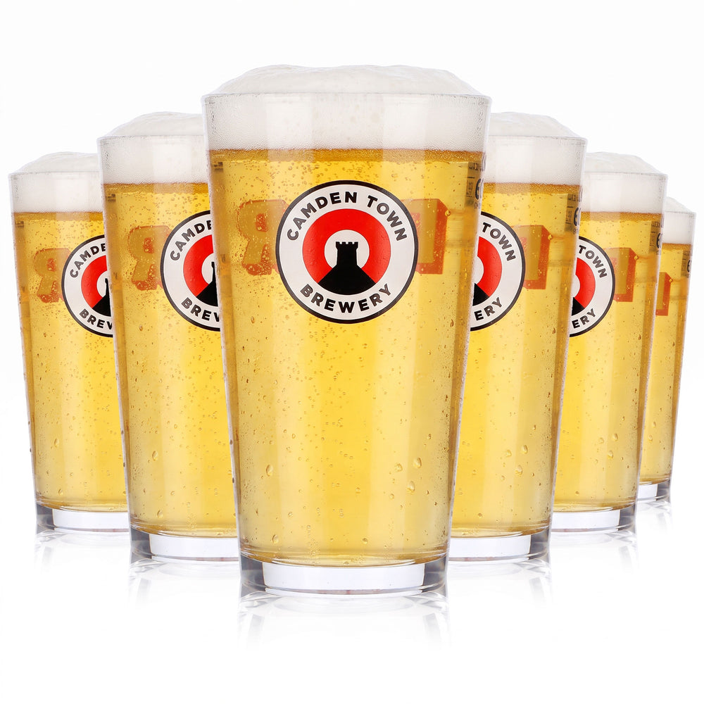 6x Camden Town Brewery Bier Glas 0,25l Willi Becher Beer (From London) (6er Set)