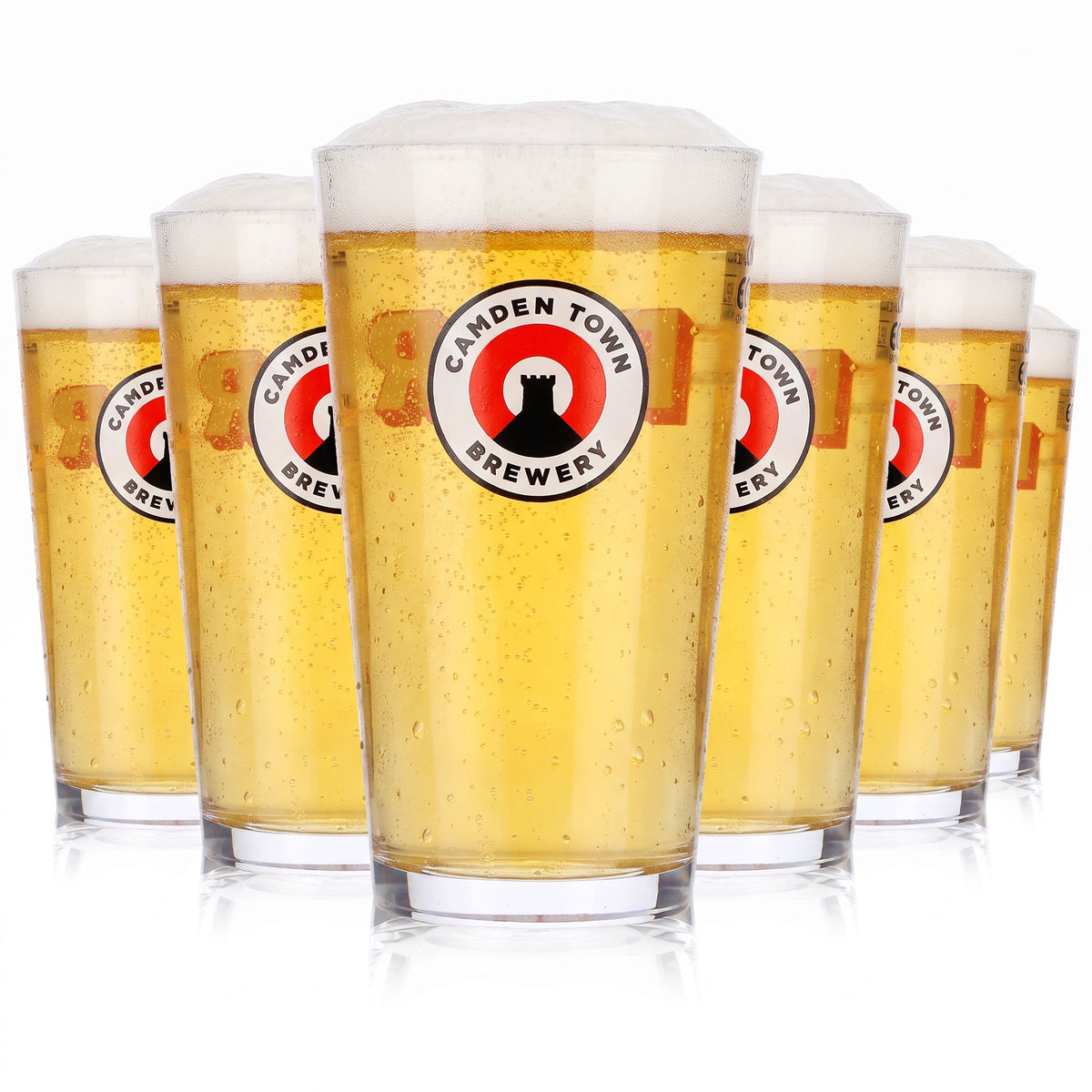 6x Camden Town Brewery Bier Glas 0,25l Willi Becher Beer (From London) (6er Set)