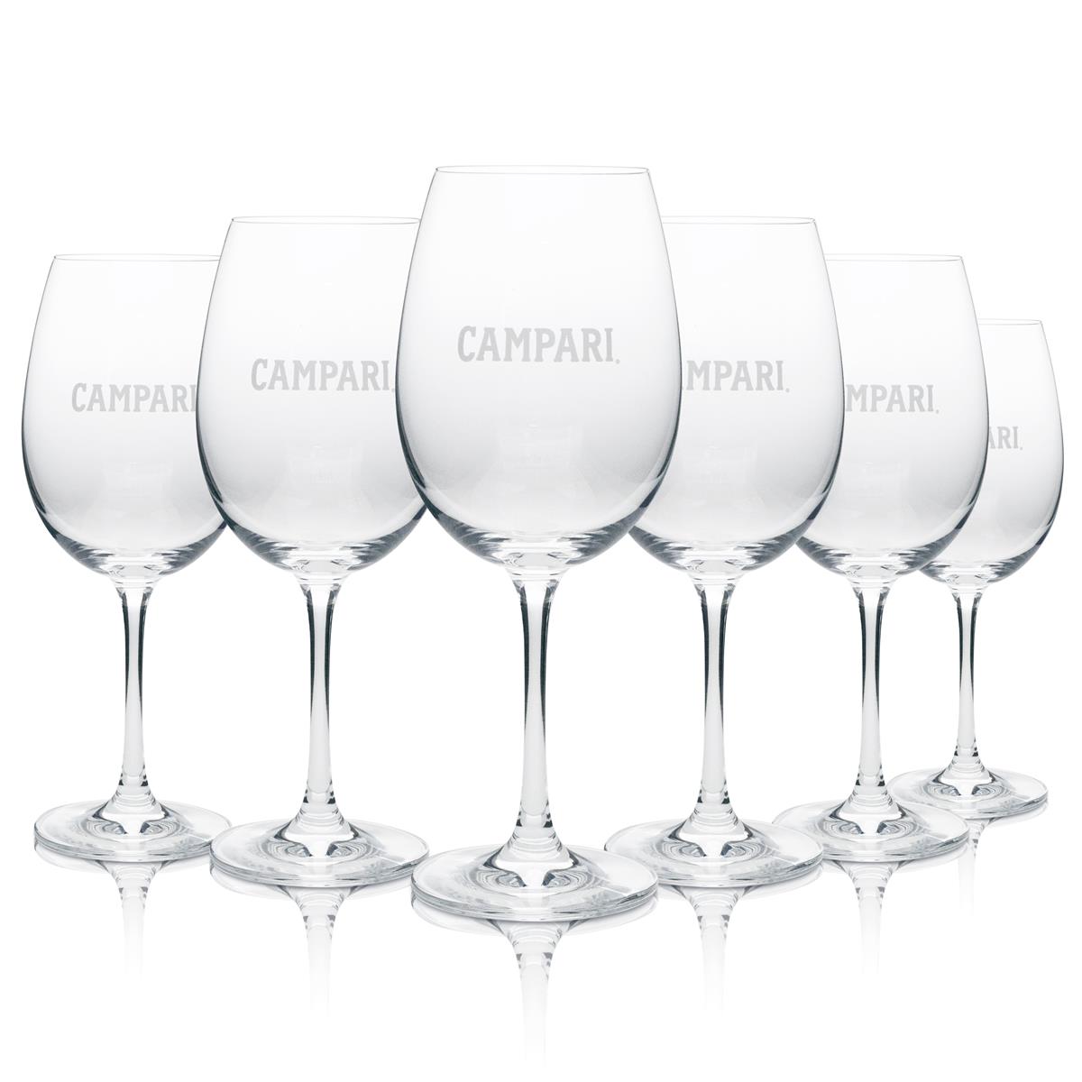 6x Campari Wermut Glas Weinglas 48cl Rastal