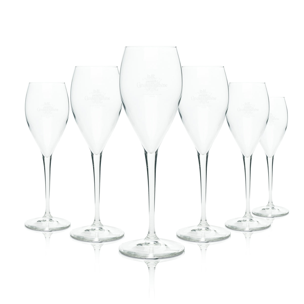 6x Canard Duchêne Champagner Glas 0,1l Flöte Italesse Sekt Gläser Prosecco Flute