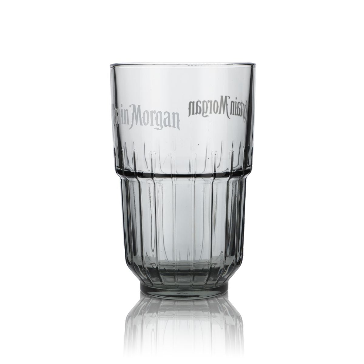 6x Captain Morgan Glas LinQ 0,4l Longdrink Gläserset Reliefschliff Schwarztönung – Ansicht 3