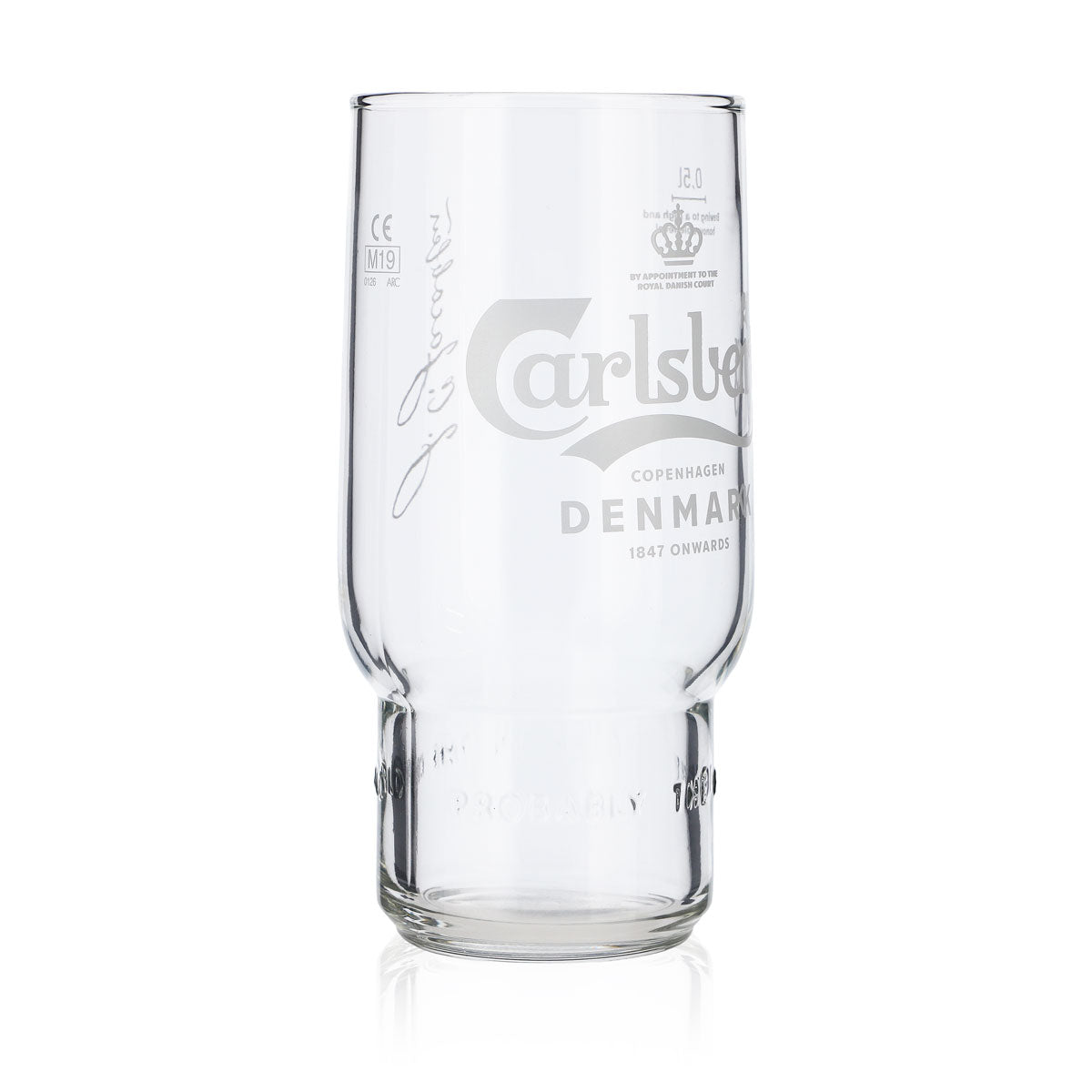 6x Carlsberg Bier Glas 0,5l Biergläser Tumbler Bierglas Becher Weißes Logo – Ansicht 3