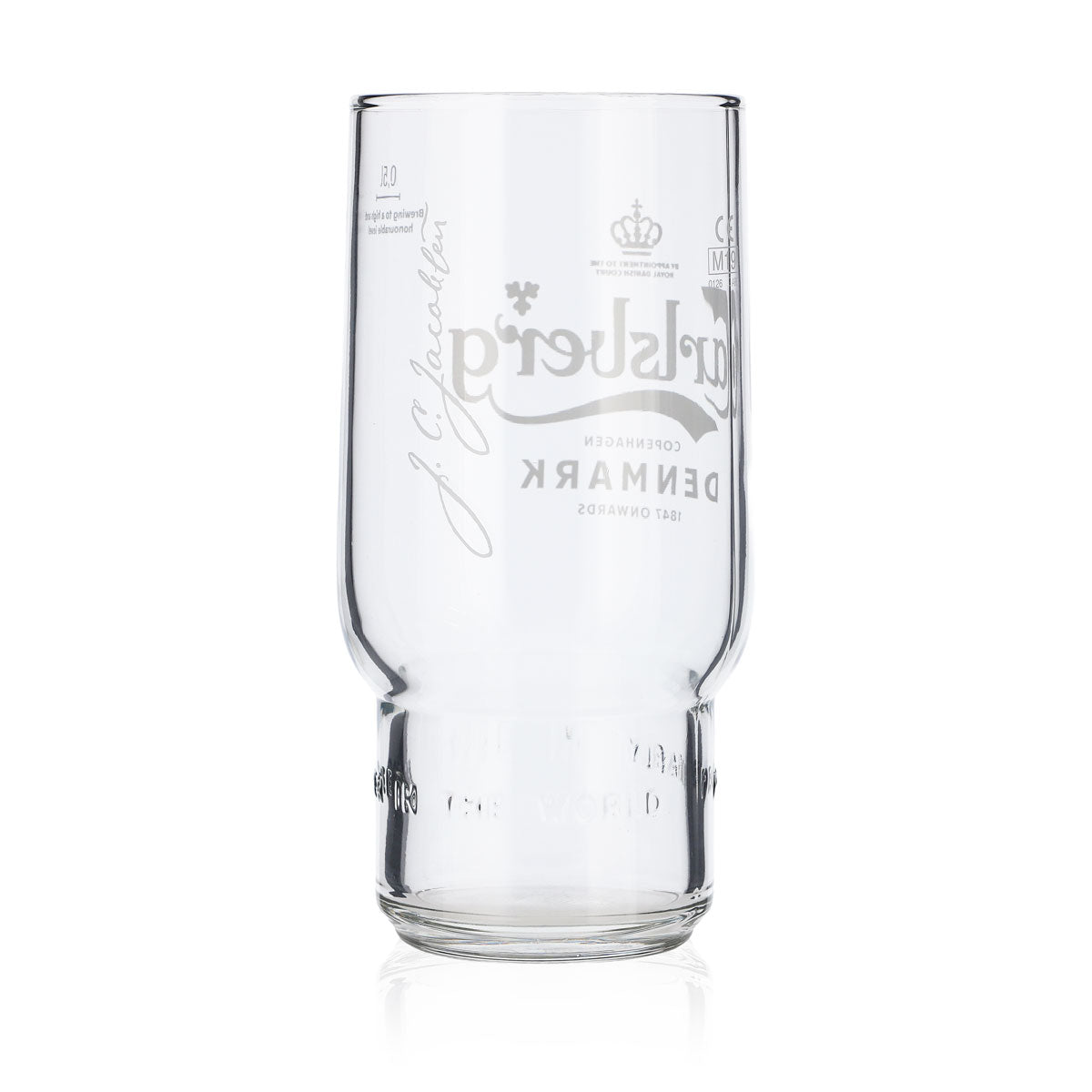 6x Carlsberg Bier Glas 0,5l Biergläser Tumbler Bierglas Becher Weißes Logo – Ansicht 4