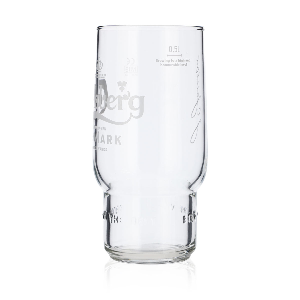 6x Carlsberg Bier Glas 0,5l Biergläser Tumbler Bierglas Becher Weißes Logo – Ansicht 5