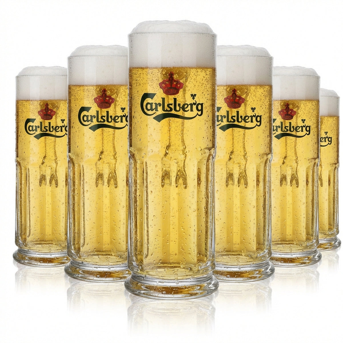 6x Carlsberg Bier Glas Bierkrug Biergläser 0,5l Exclusive Seidel Maximilian