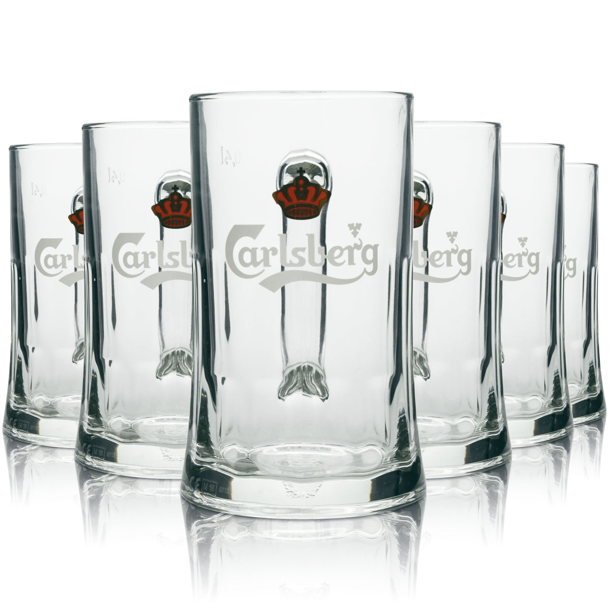 6x Carlsberg Bier Glas Krug 400ml sahm