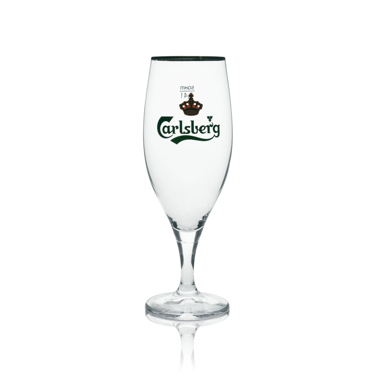 6x Carlsberg Bier Glas Pokal 0,4l Goldrand Sahm – Ansicht 2