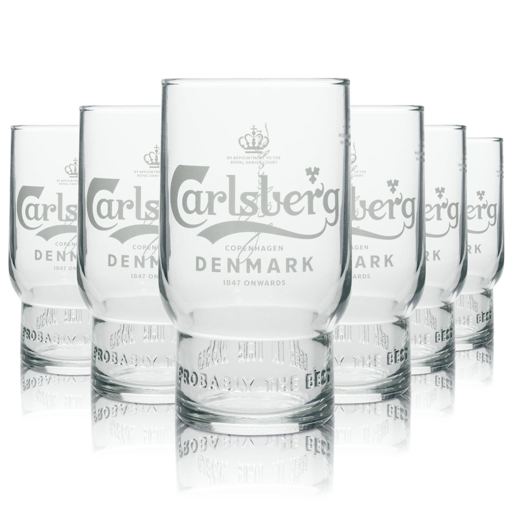 6x Carlsberg Bier Glas Tumbler Better 250ml