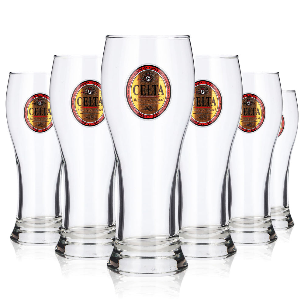 6x Celta Bier Glas 0,25l Becher Durbor Brasserie Bierglas Willibecher
