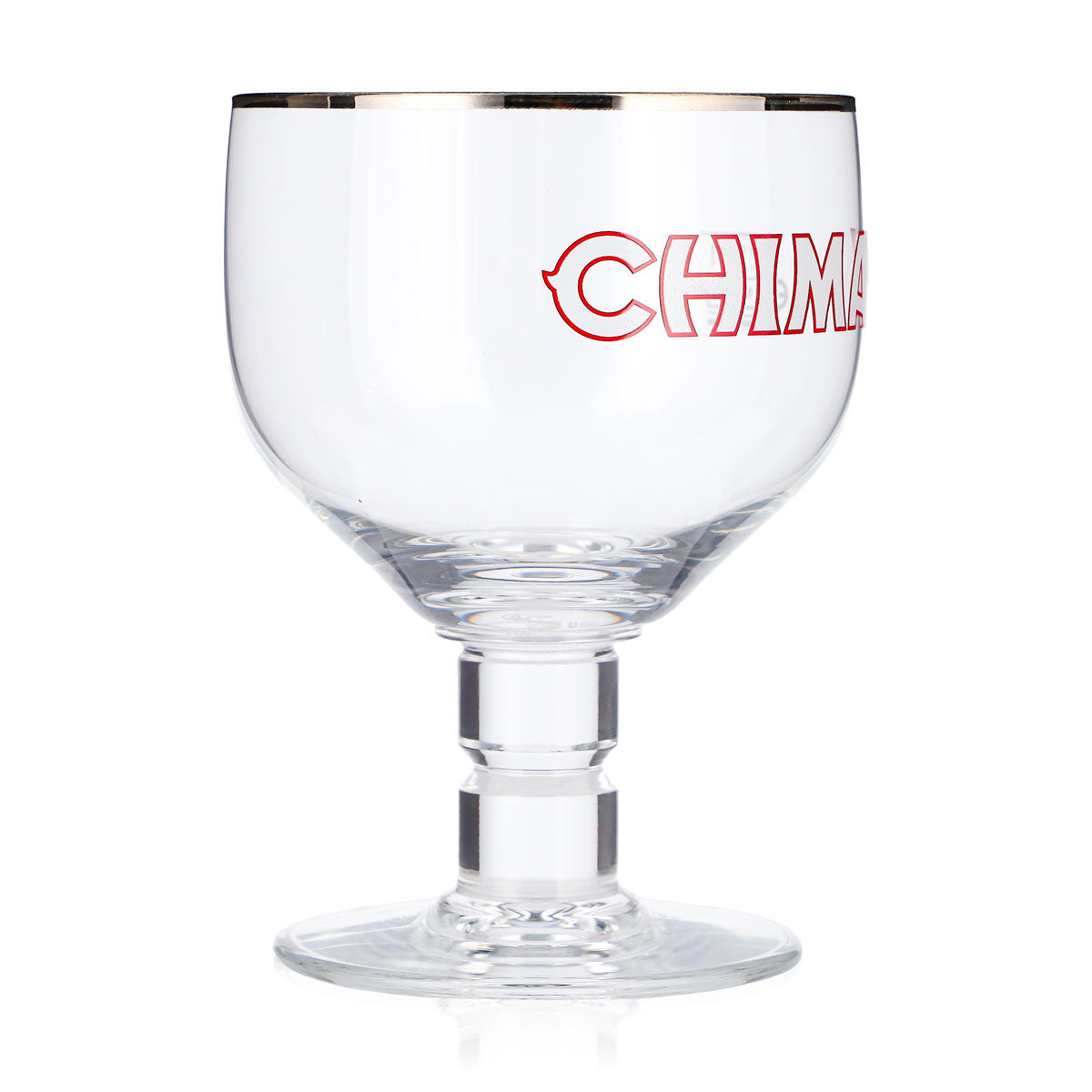 6x Chimay Bier Glas 0,25l Pokal Silberrand Belgien (6er Set) – Ansicht 3