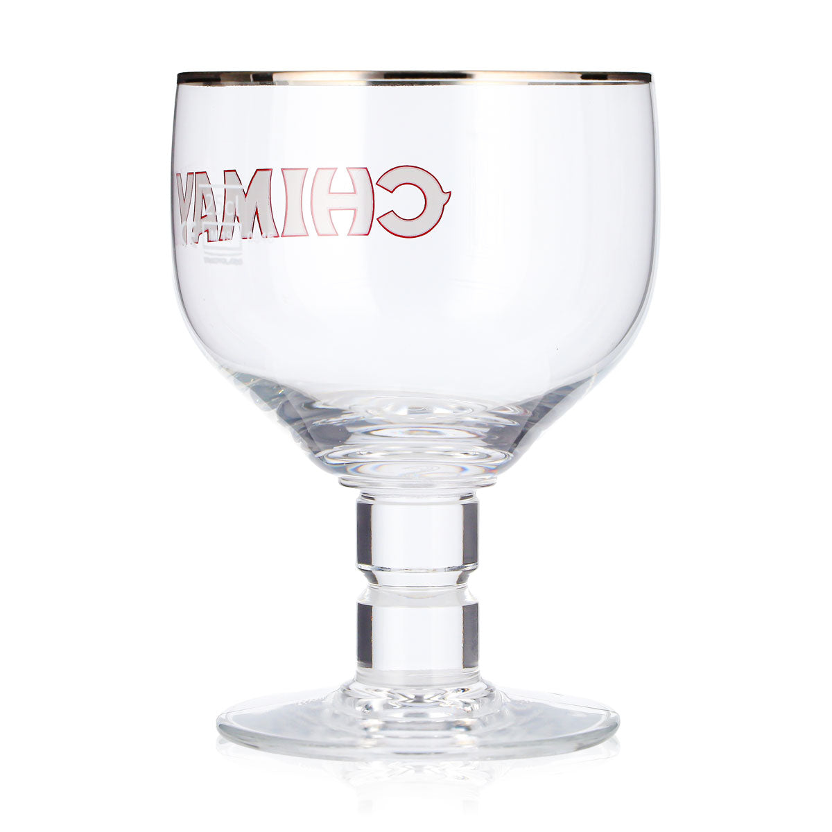 6x Chimay Bier Glas 0,25l Pokal Silberrand Belgien (6er Set) – Ansicht 4