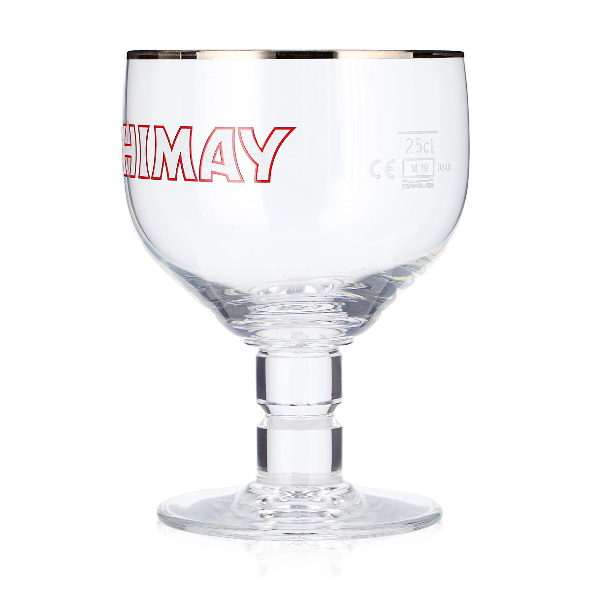 6x Chimay Bier Glas 0,25l Pokal Silberrand Belgien (6er Set) – Ansicht 5