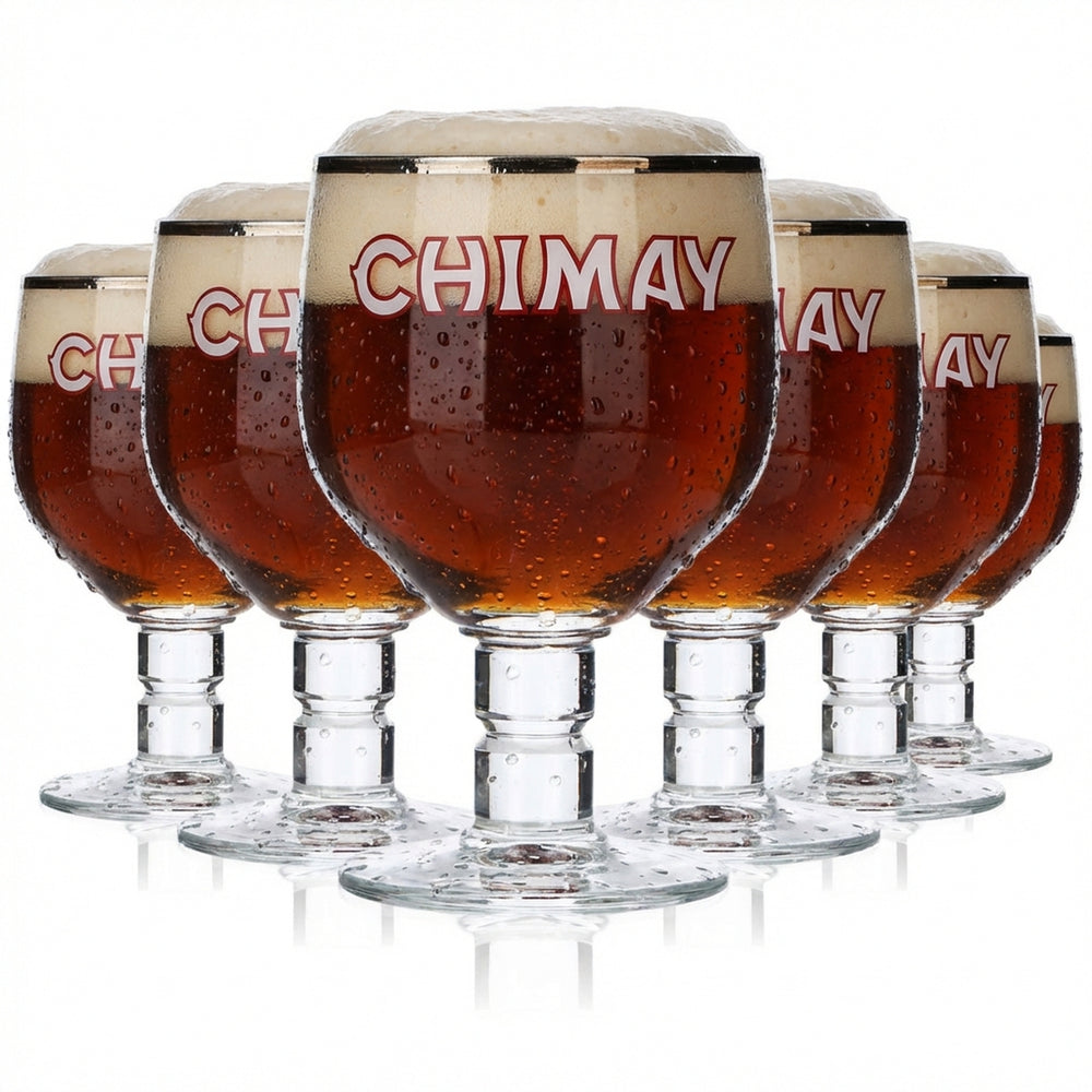 6x Chimay Trappisten Bier Glas Biergläser Belgien 0,5l Pokal Schwenker