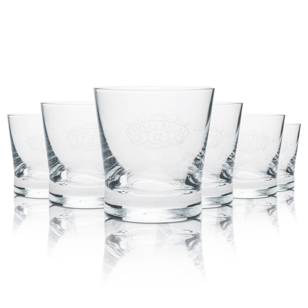 6x Chivas Regal Whiskey Glas Tumbler 12 Years Logo – Ansicht 4