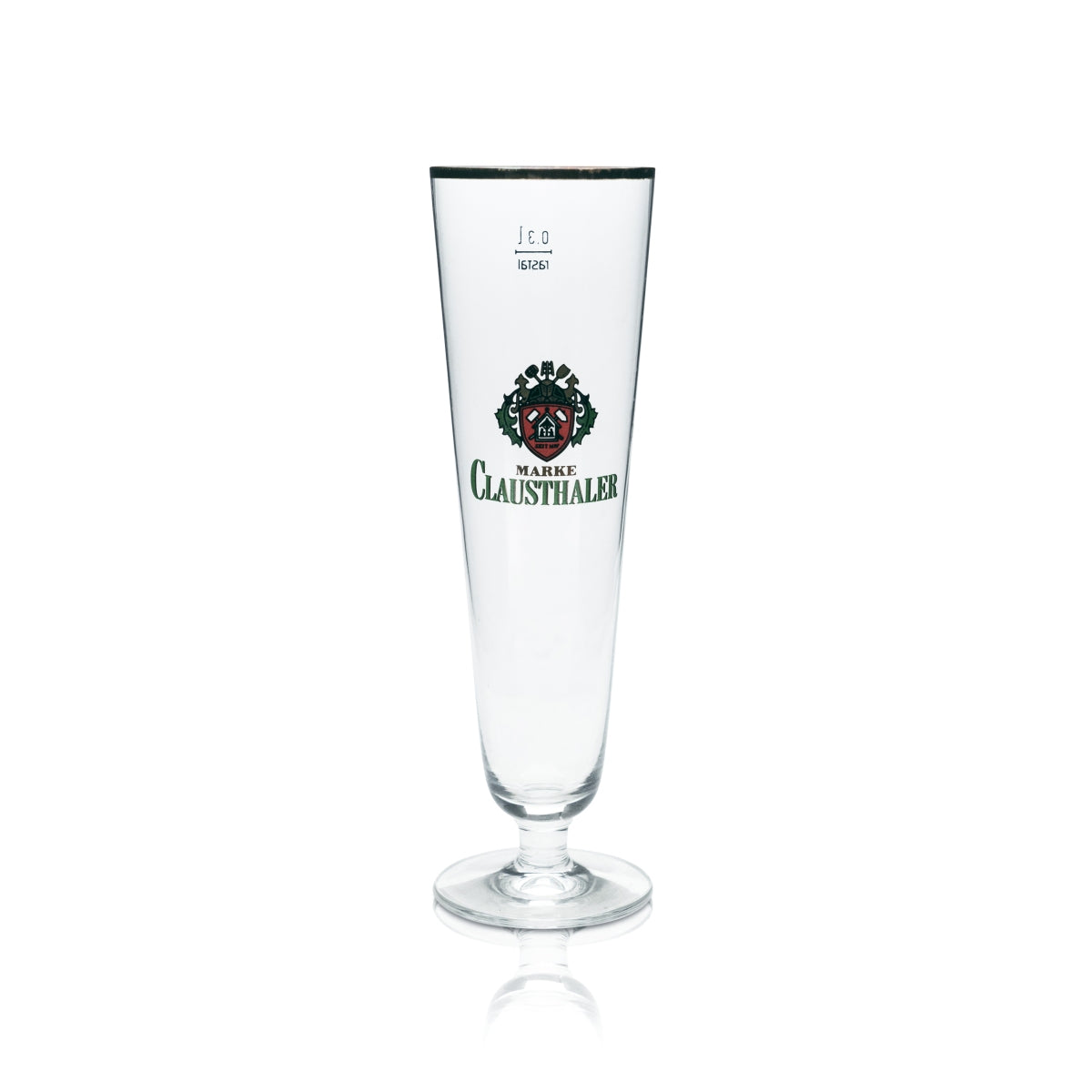 6x Clausthaler Bier Glas 0,3l Pokal Tulpe Goldrand Gläser Gastro Pilsner Kneipe – Ansicht 2