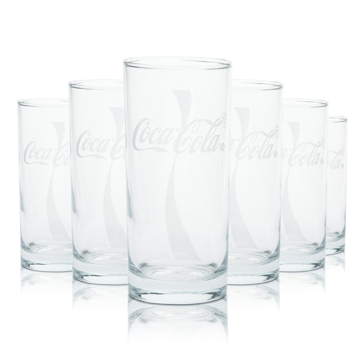 6x Coca Cola Glas 0,2l Becher Softdrink Limo Longdrink Gläser Gastro Bar Coke