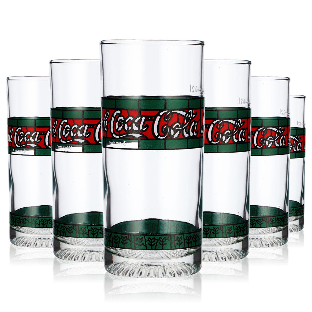 6x Coca Cola Glas 0,2l Limonadenglas Tiffany Retro Edition Version 2
