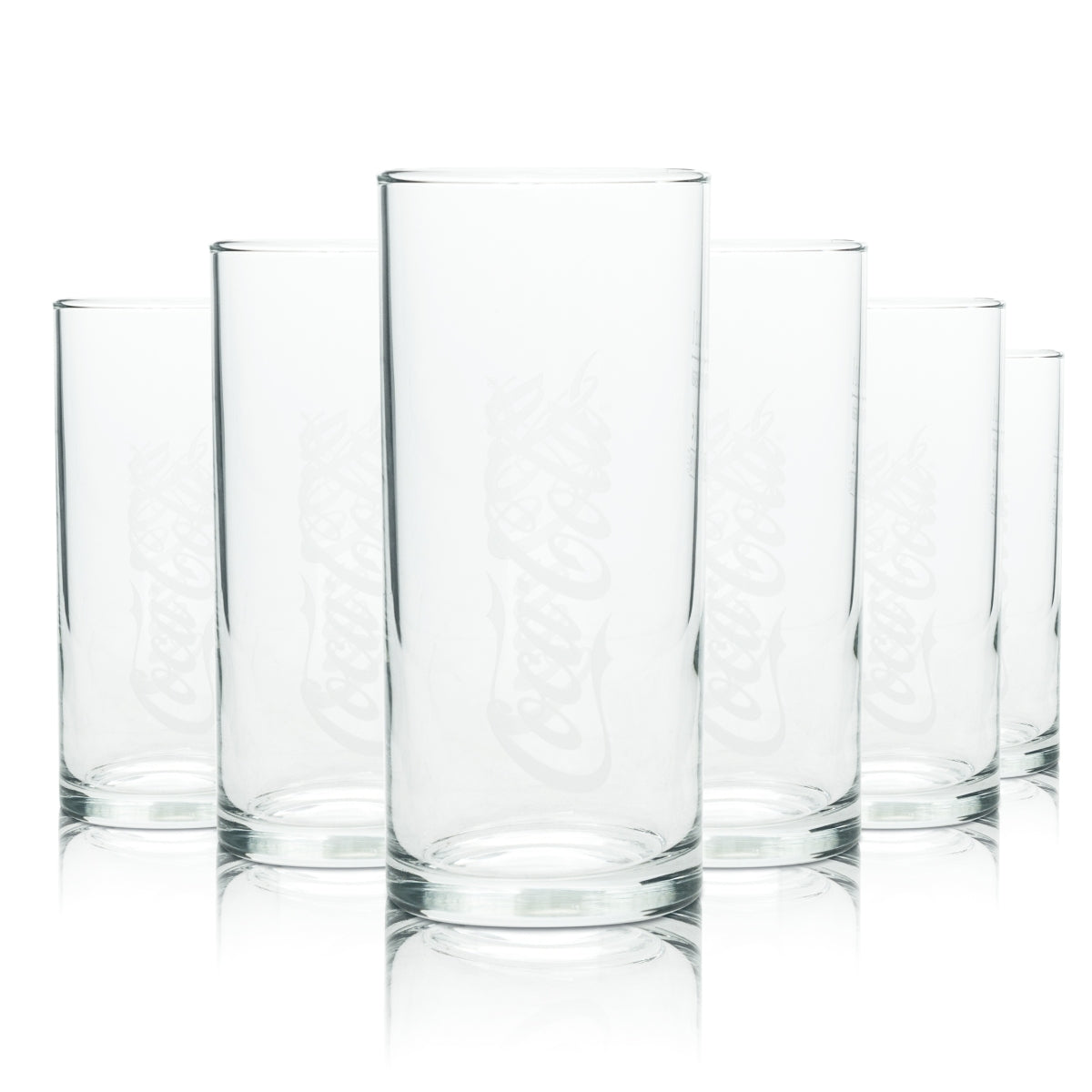 6x Coca Cola Glas 0,2l Wave Retro alte Version Gläser Doppelwelle Sammler Bar