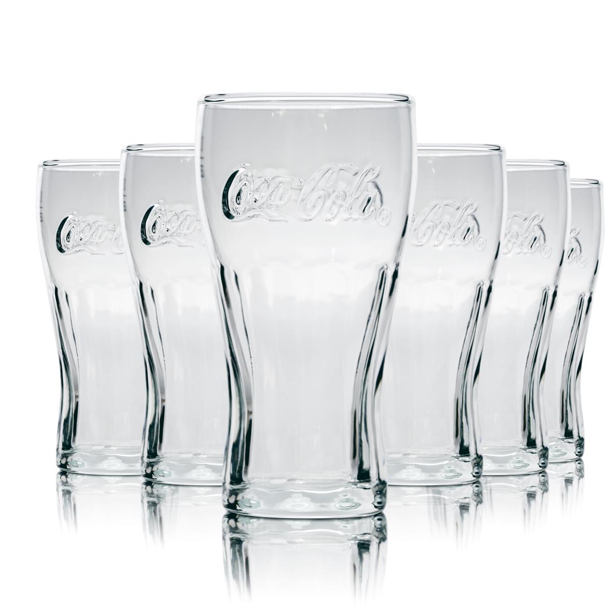 6x Coca Cola Kontur Glas 0,2l Becher Gläser Softdrink Limo Mix Geeicht Gastro – Ansicht 2