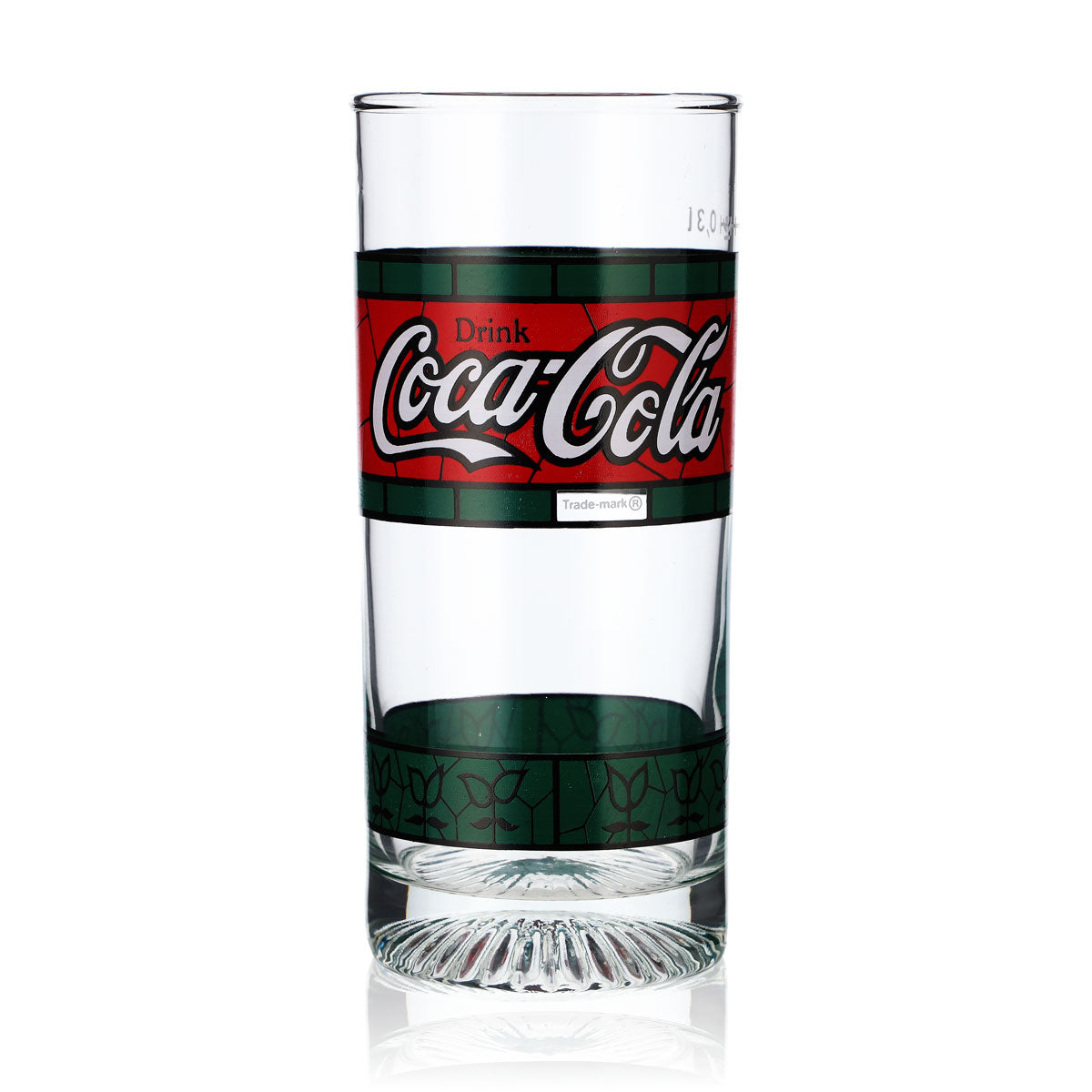 6x Coca Cola Tiffany Glas Gläser 80er Jahre Green Red Edition Longdrink 0,3l – Ansicht 2