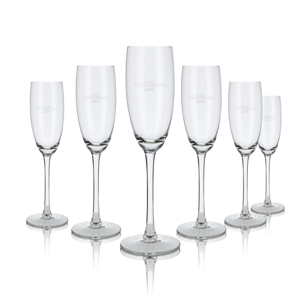 6x Codorniu Sektglas Champagnerglas Gläser 0,1l leichte Ausführung