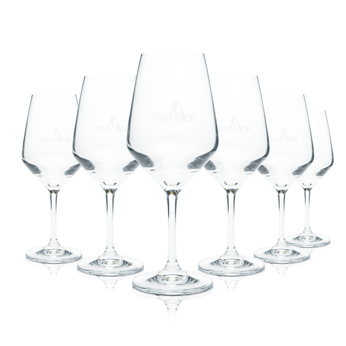 6x Contarini Prosecco Glas 0,4l Wein Millesimato Frizzante Spumante Gläser Vene