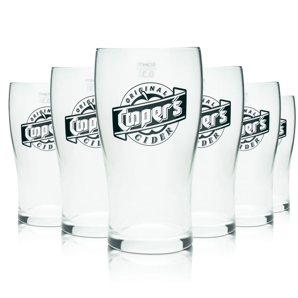 6x Coopers Cider Bierglas 0,3l Willi Becher Pint Tulip Gläser Original Apfelwein