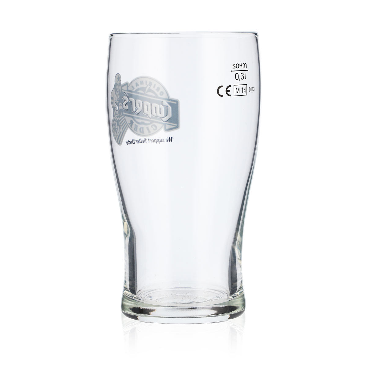 6x Coopers Cider Glas 0,3l Becher Ciderglas"We support Roller Derby" Tulip – Ansicht 4