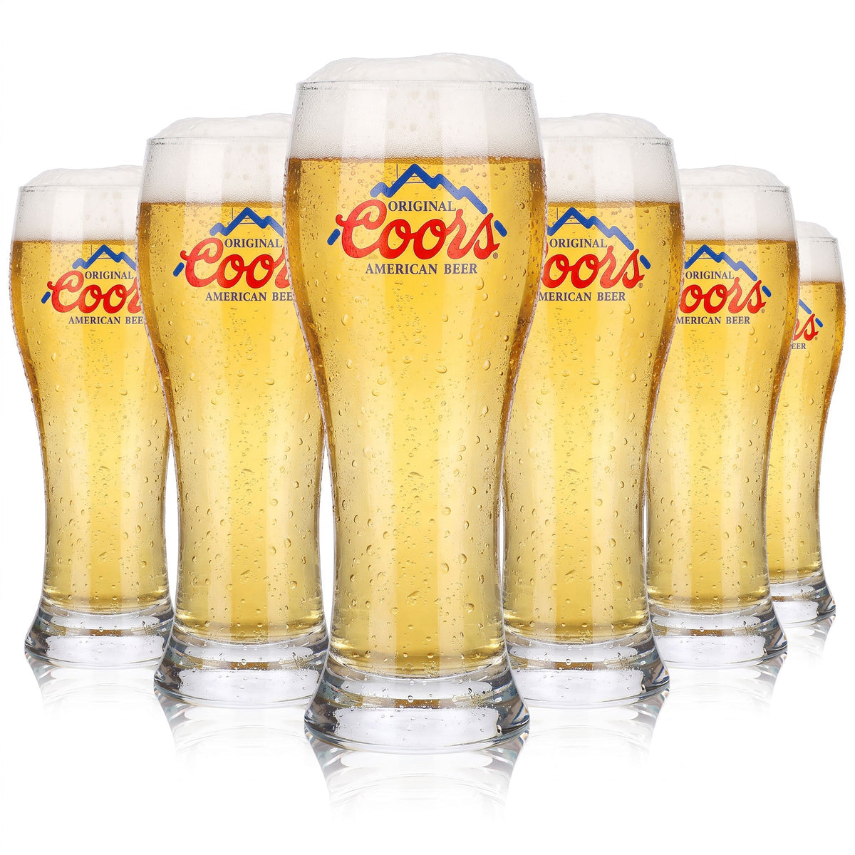 6x Coors Bier Glas Pokalgläser 0,25l Original American Beer (6er Set)