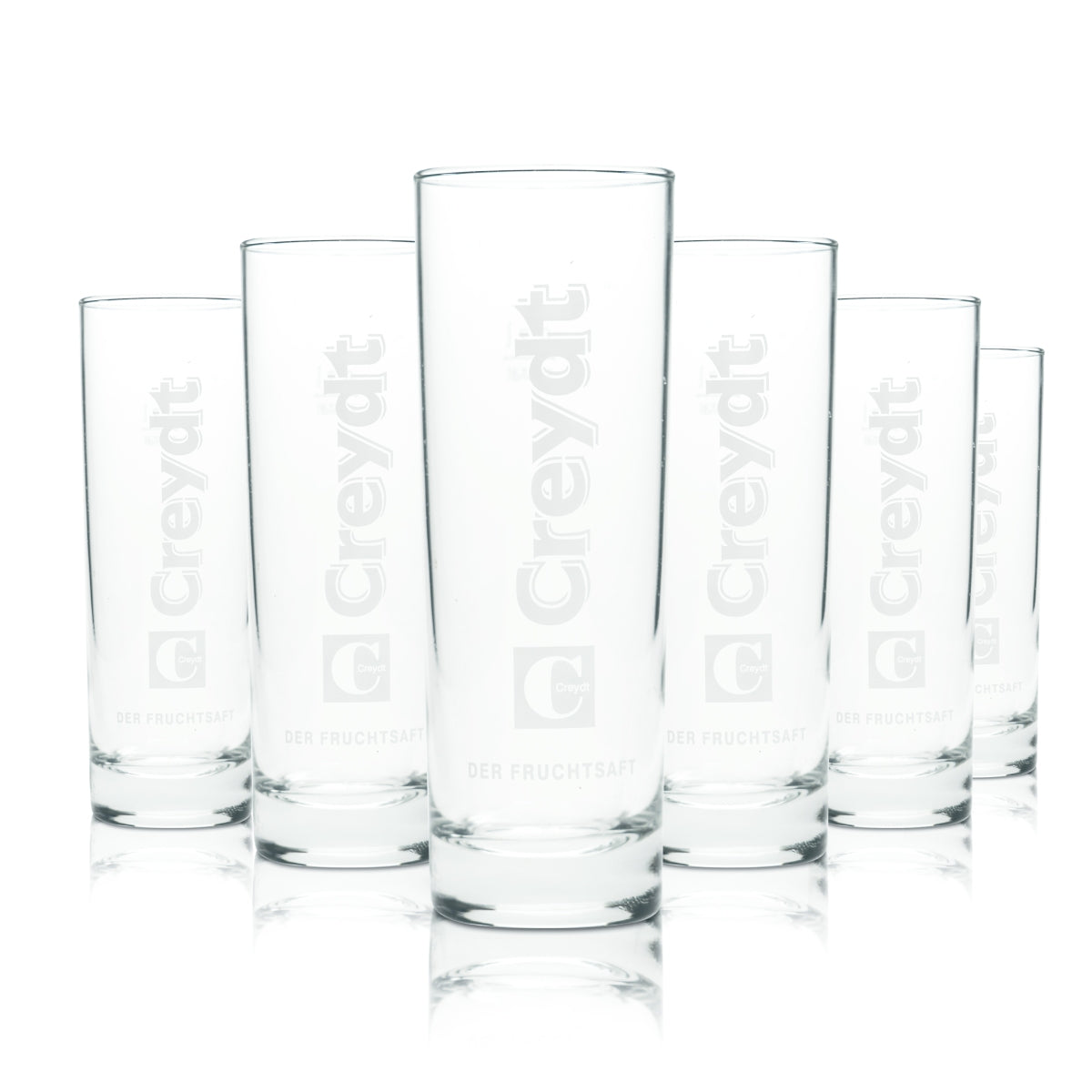 6x Creydt Saft Glas 0,2l Pokal Becher Softdrink Limo Gläser Frucht Weser Gastro