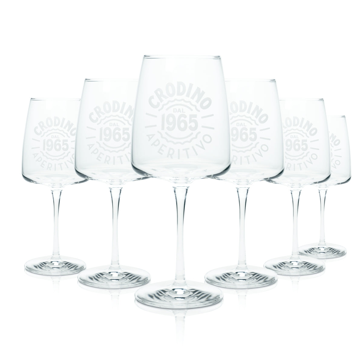 6x Crodino Aperitivo Glas 48cl Weinglas 1965 Cocktail Gläser Longdrink Bitter – Ansicht 4