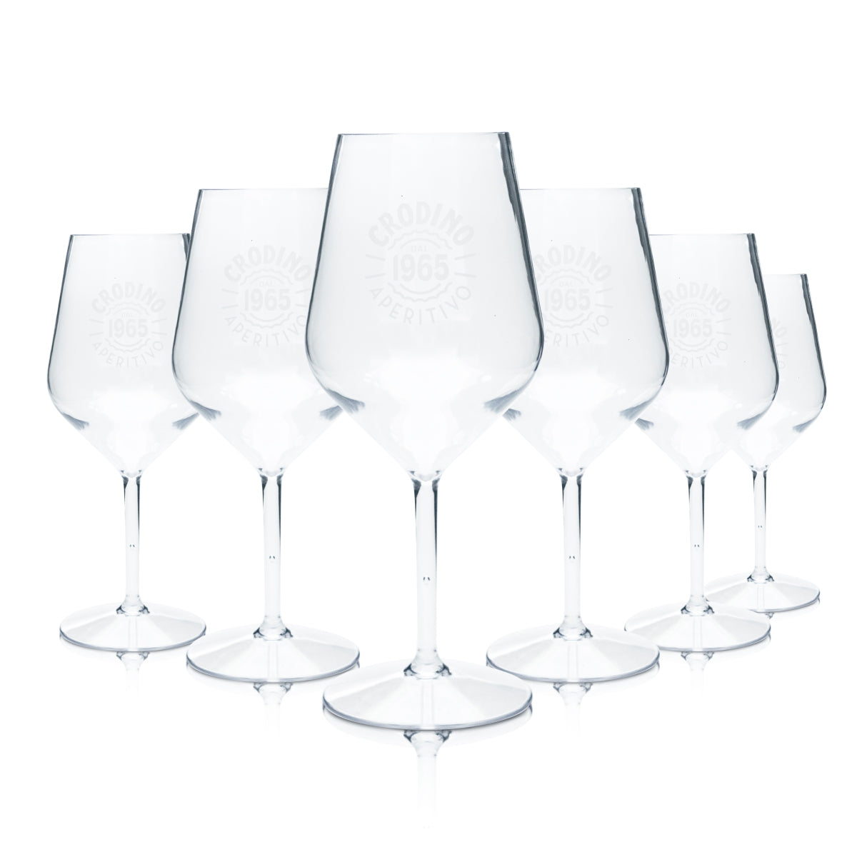 6x Crodino Kunststoff Glas 0,47l Aperitif Wein Gläser Gastro Aperitivo Tritan