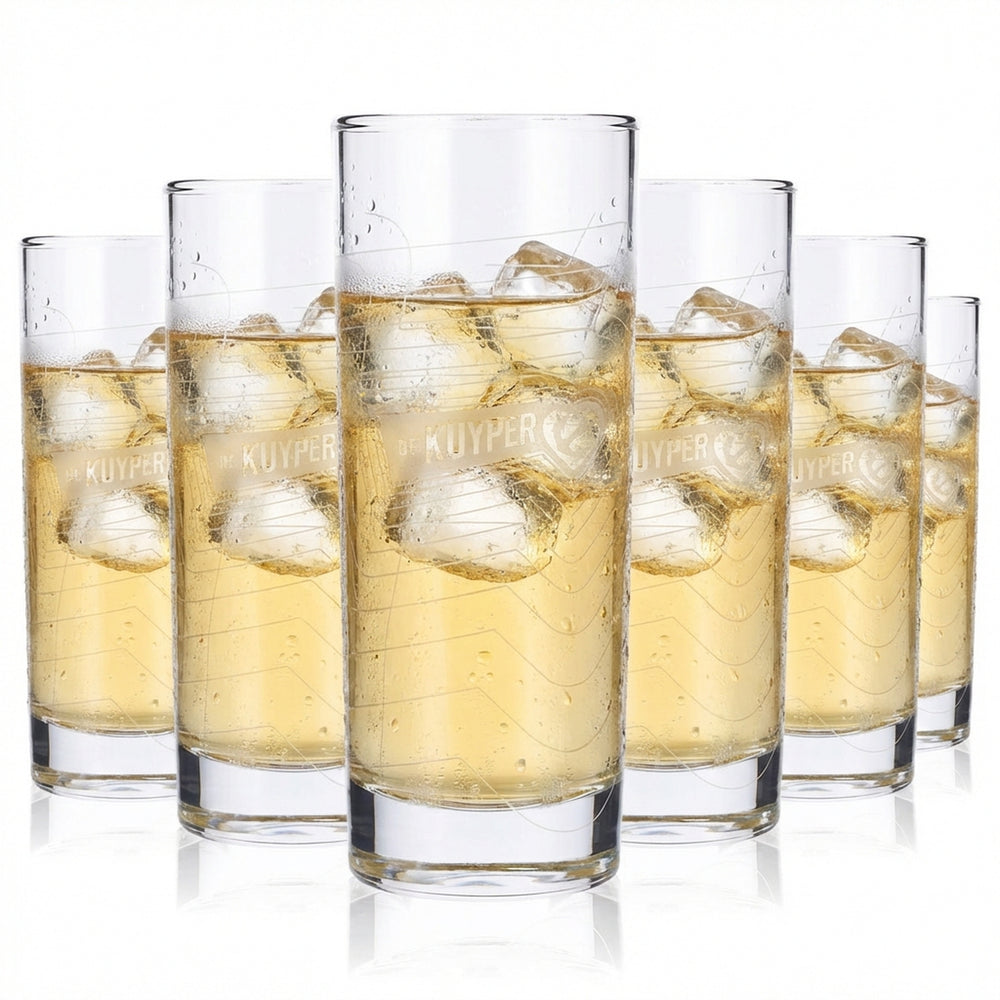6x De Kuyper Likör Glas 0,33l Longdrinkglas Anker in Herz Arcoroc Islande