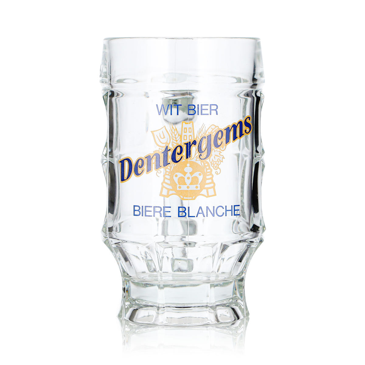 6x Dentergems Bier Glas 0,25l Krug Bierseidel Blauer Schriftzug gelbes (6er Set) – Ansicht 3