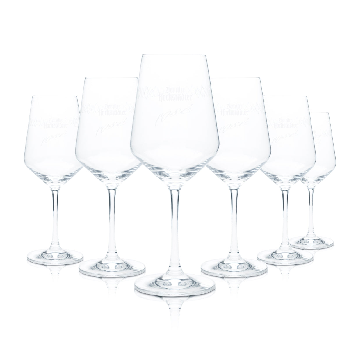 6x Der alte Hochstädter Apfelwein Glas 0,25l Kelch Gläser Rosé Schoppepetzer Bar