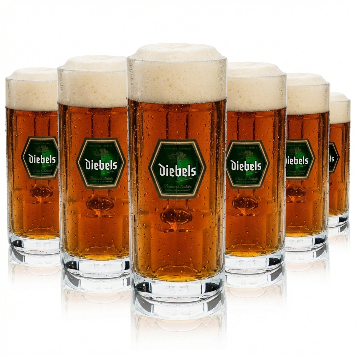 6x Diebels Bier Glas 0,3l Krug Sahm