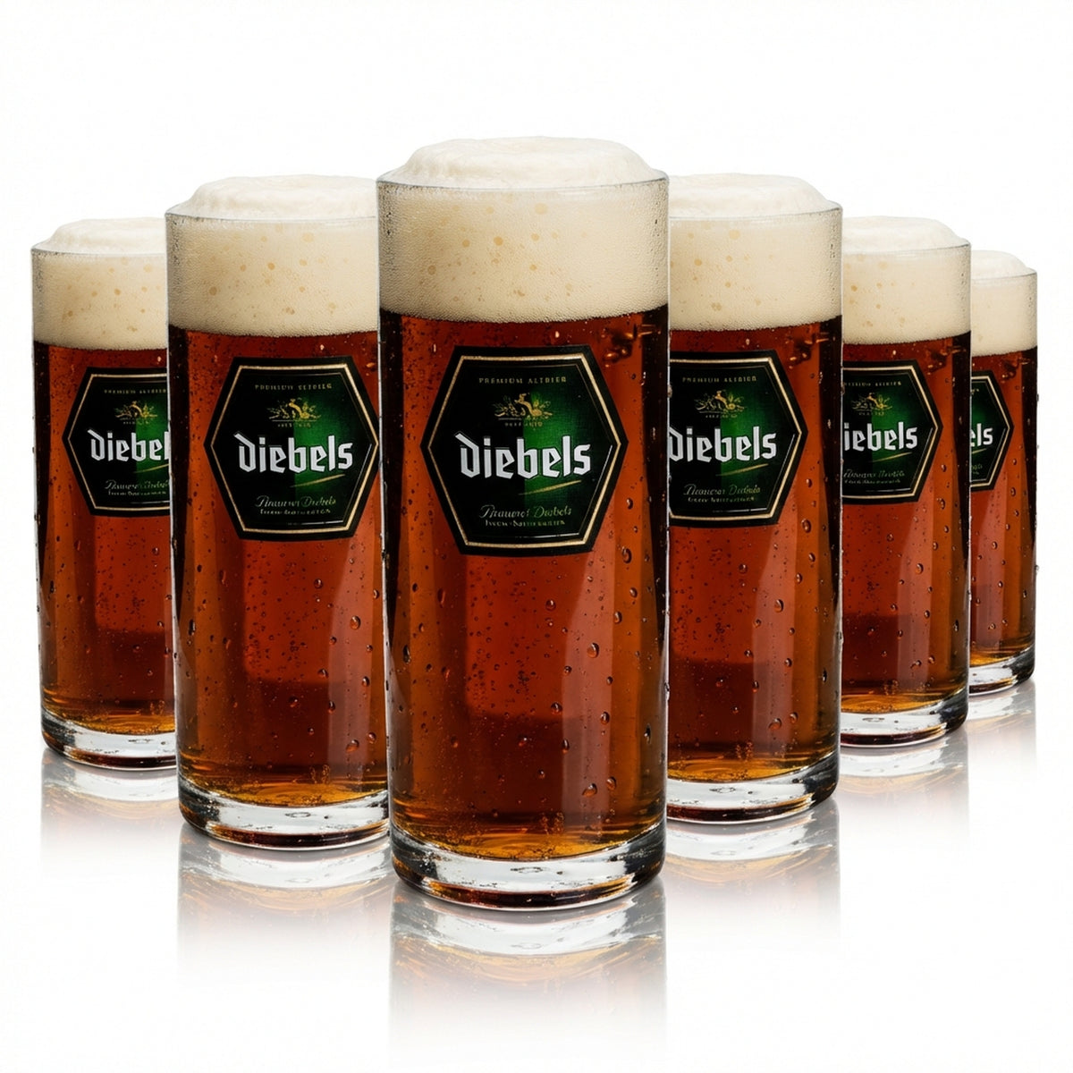 6x Diebels Bier Glas 0,5l Krug