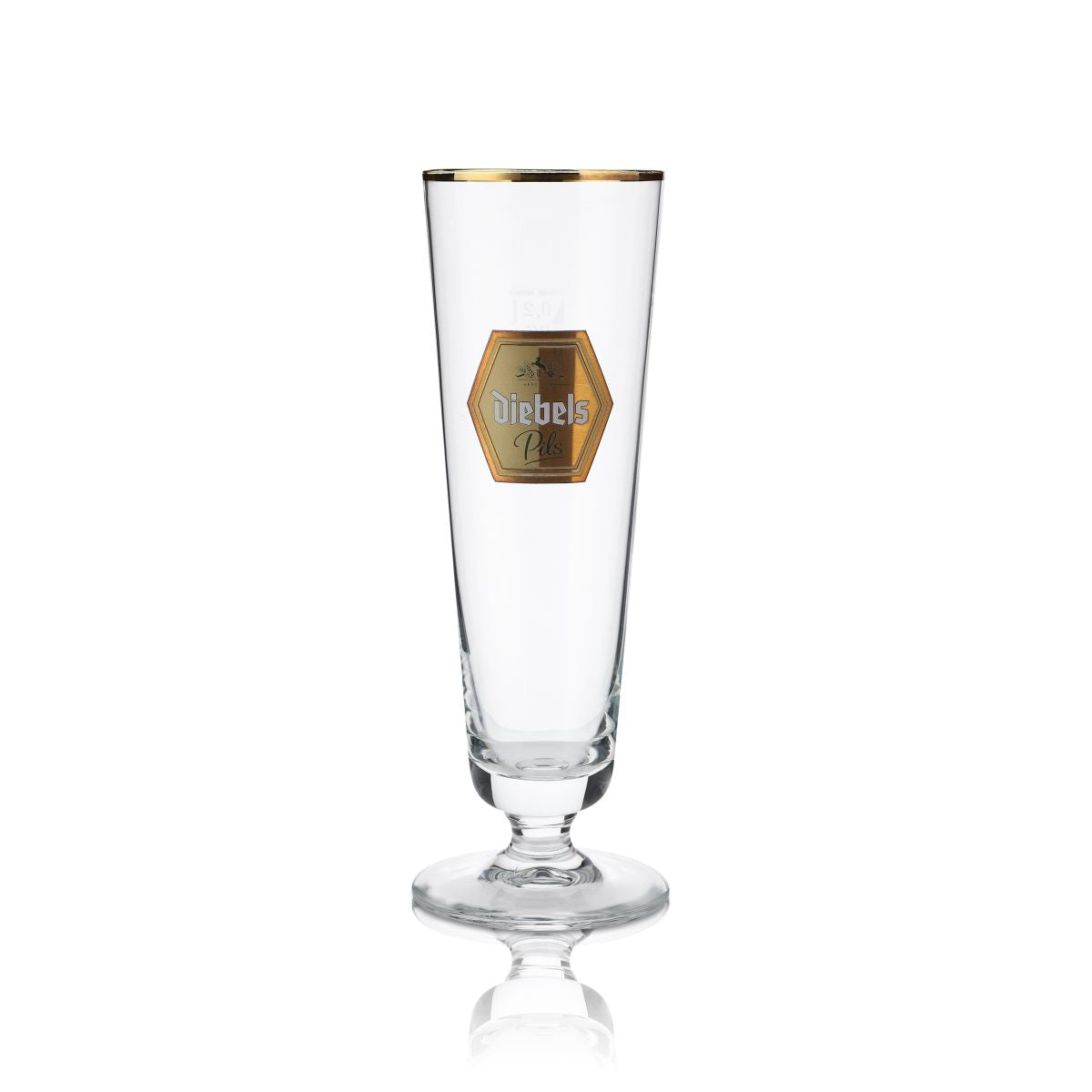 6x Diebels Bierglas 0,2l Pokalglas Pilstulpe Goldrand Gläser Set Brauerei Gastro – Ansicht 2