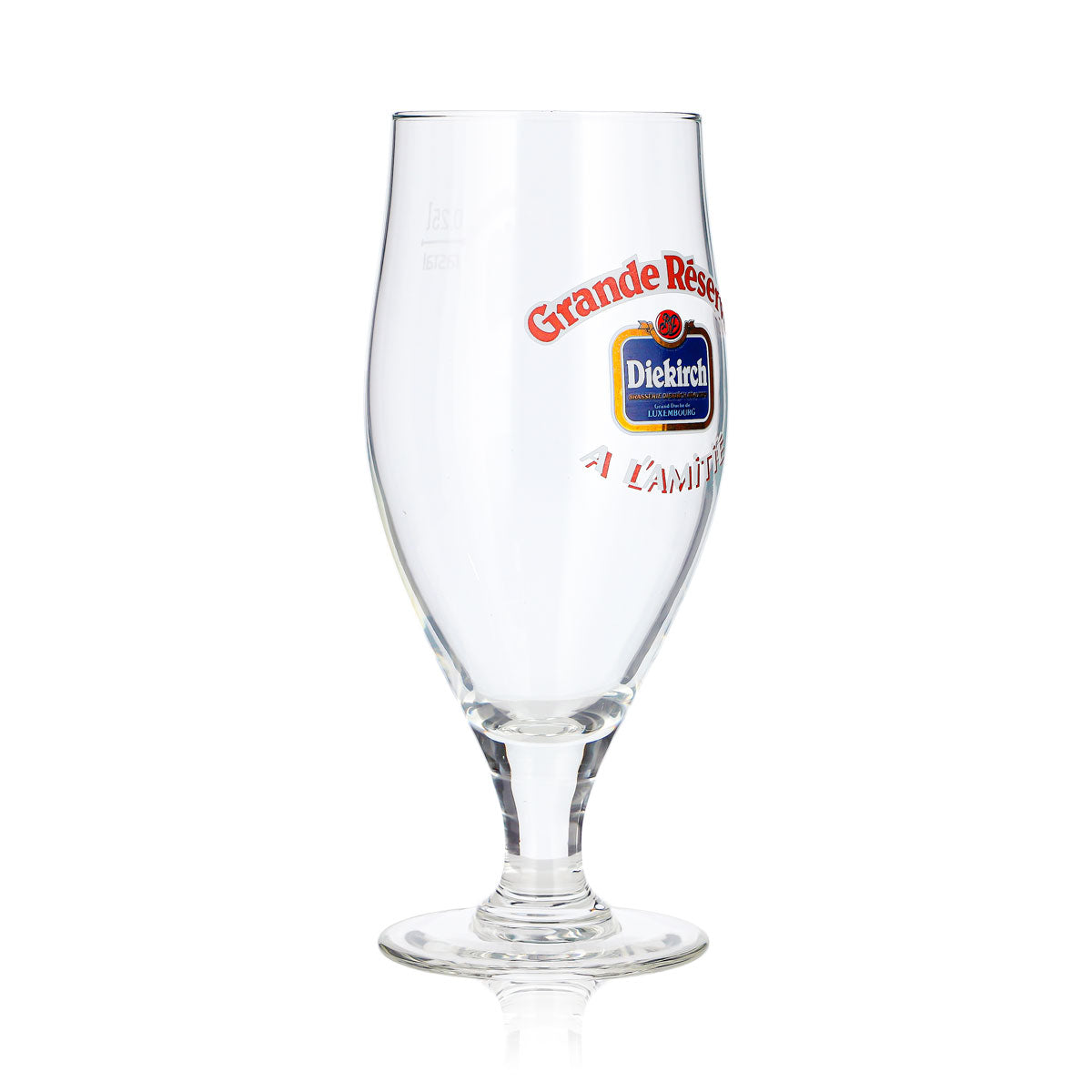 6x Diekirch Bier Glas 0,25l Pokal Grande Reserve A L´amitie Brauner (6er Set) – Ansicht 4